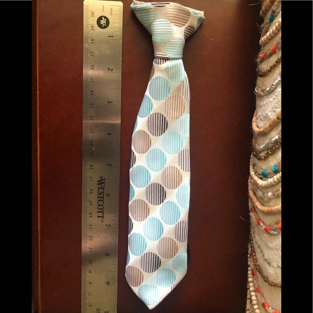 Child’s Clip On Tie Blue and Gray